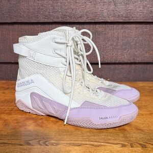 Hayabusa Talon Mens/Womens Boxing High-Top Shoes purple and white 8 $160